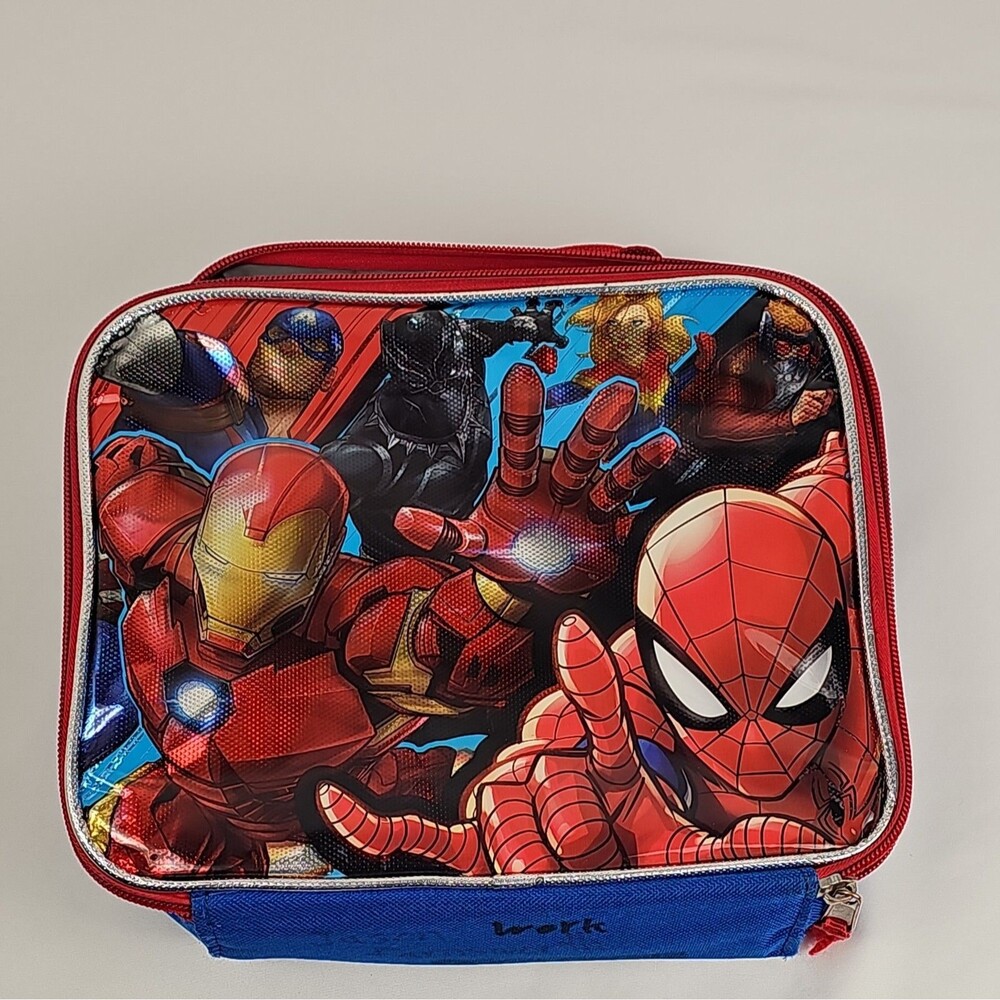 Marvel Avengers Spider-Man Iron Man Kids Insulated Lunch Box Bioworld 2023
